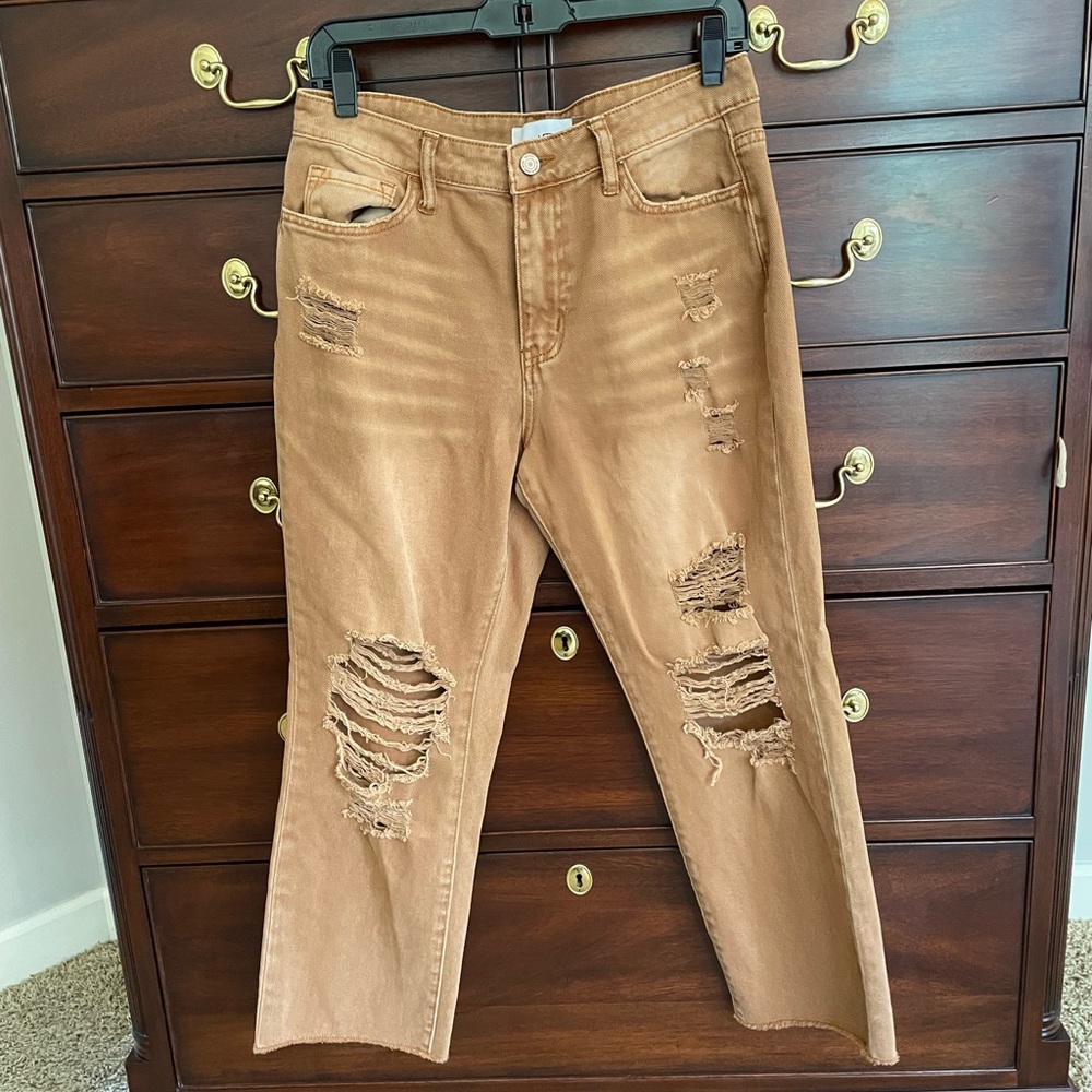 Distressed jeans